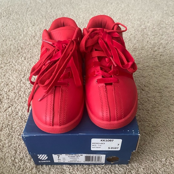 Red K-Swiss Sneakers - Picture 2 of 6